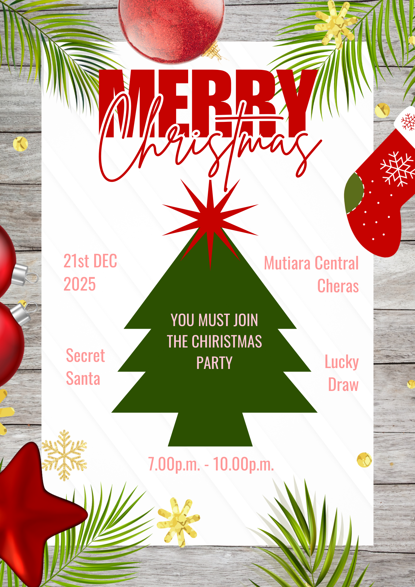 PhotoJam Christmas Party 2025 poster